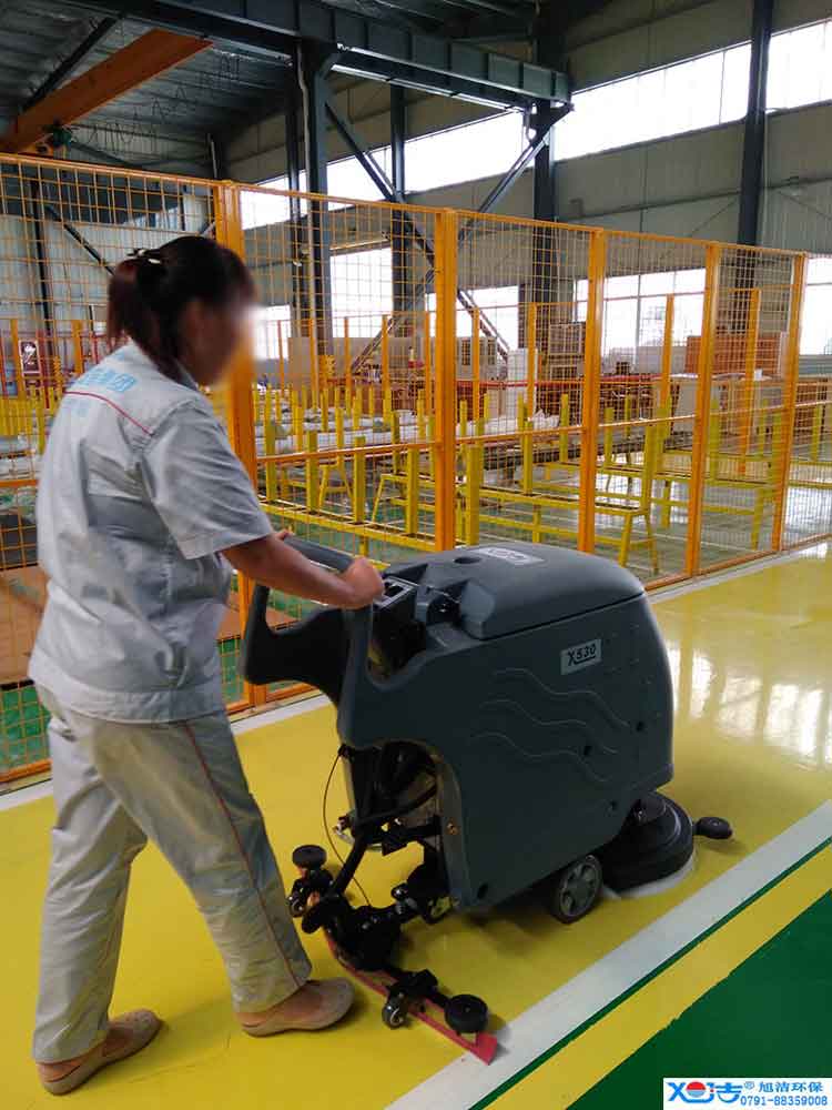 旭潔手推式多功能全自動洗地機，工業(yè)廠房物流洗地機
